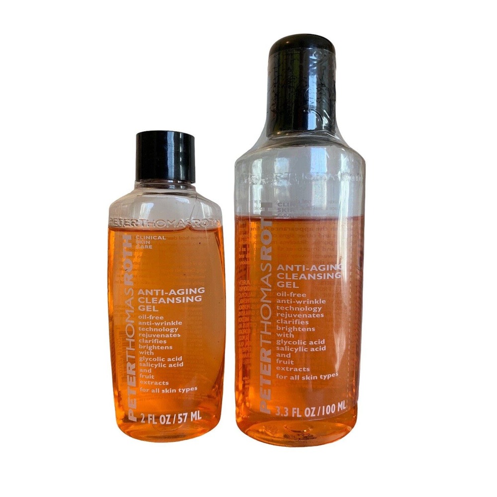 (2) Peter Thomas Roth 100 Ml 57 Ml Anti-Aging Cleansing Gel Brand New No Box